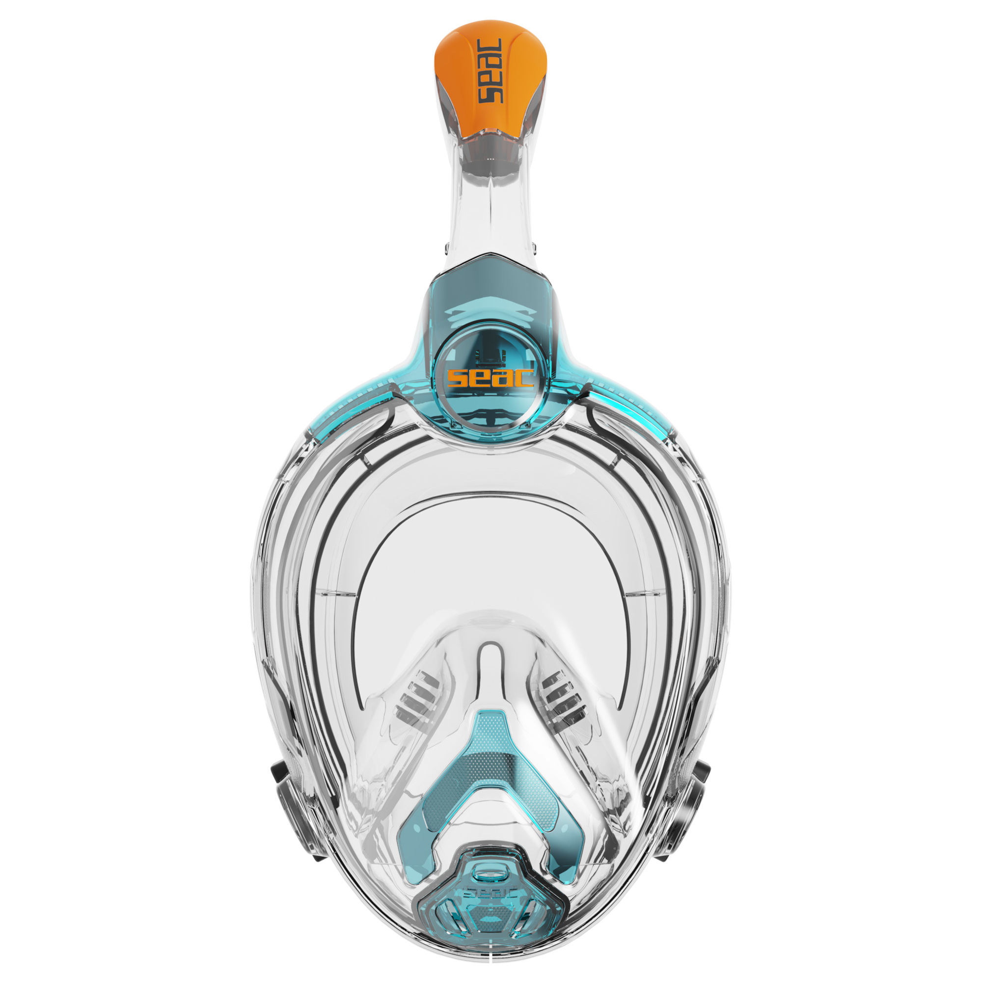 Šnorchlovacia maska na celú tvár LIBERA JUNIOR 6+ S/KL ACQUAMARINE/ORANGE - Image 3